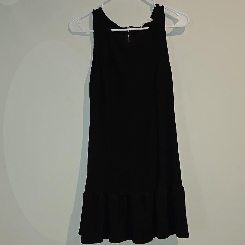 Ginger G Black Ruffled Halter Sheath Dress